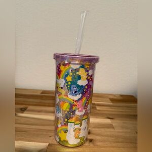 NWT Colorful Care Bears Tumbler with Straw